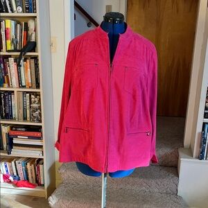 JM Collection Vibrant Pink Utility Jacket